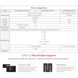Raspberry Pi Pico 2W (with soldered pin header) Built-in WIFI  Bluetooth